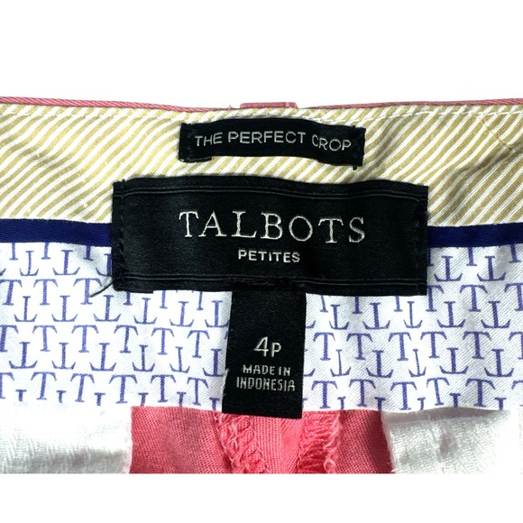 Talbots Women’s The Perfect Crop Collection Petite Bermuda Shorts – Pink Size 4P - Picture 10 of 14